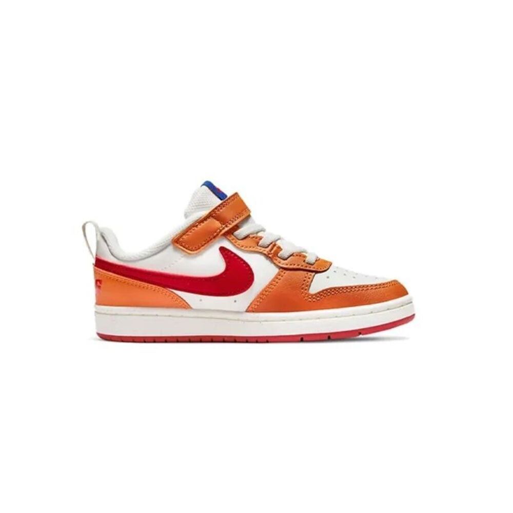 Nike | Kids Court Borough Low 2 Sneakers | Size 2.5Y | Sail/University Red/Curry